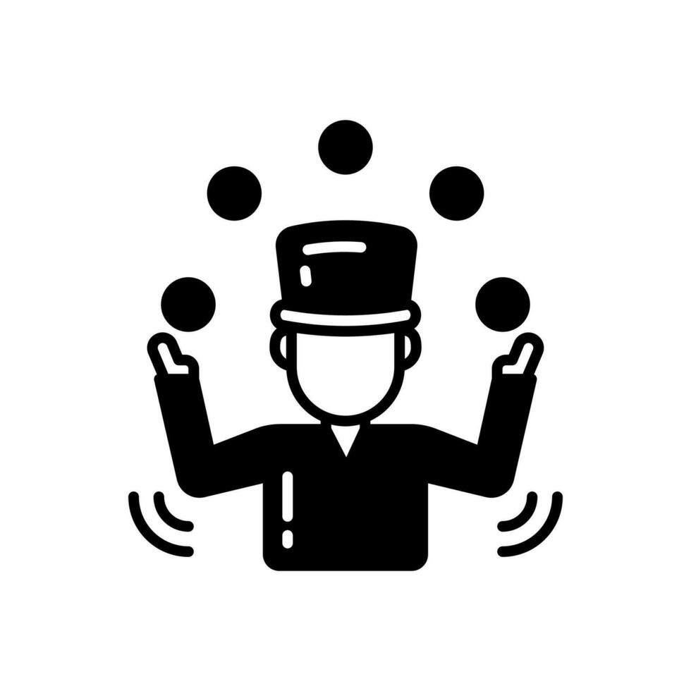 Juggler icon in vector. Illustration vector