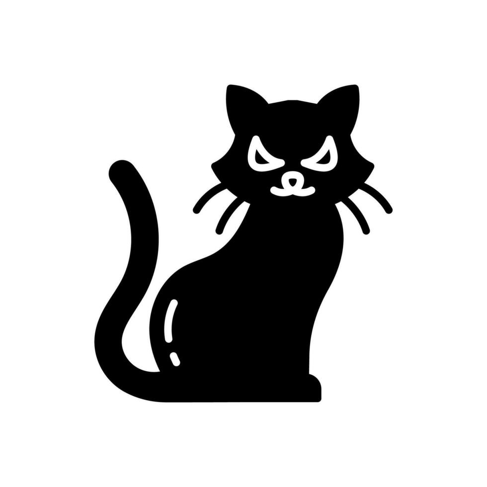 Black Cat icon in vector. Illustration vector