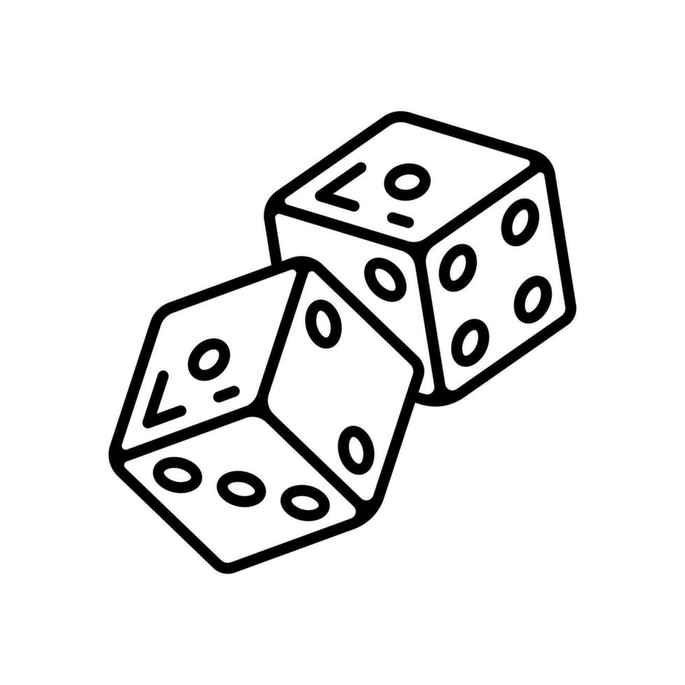 Dice icon in vector. Illustration vector