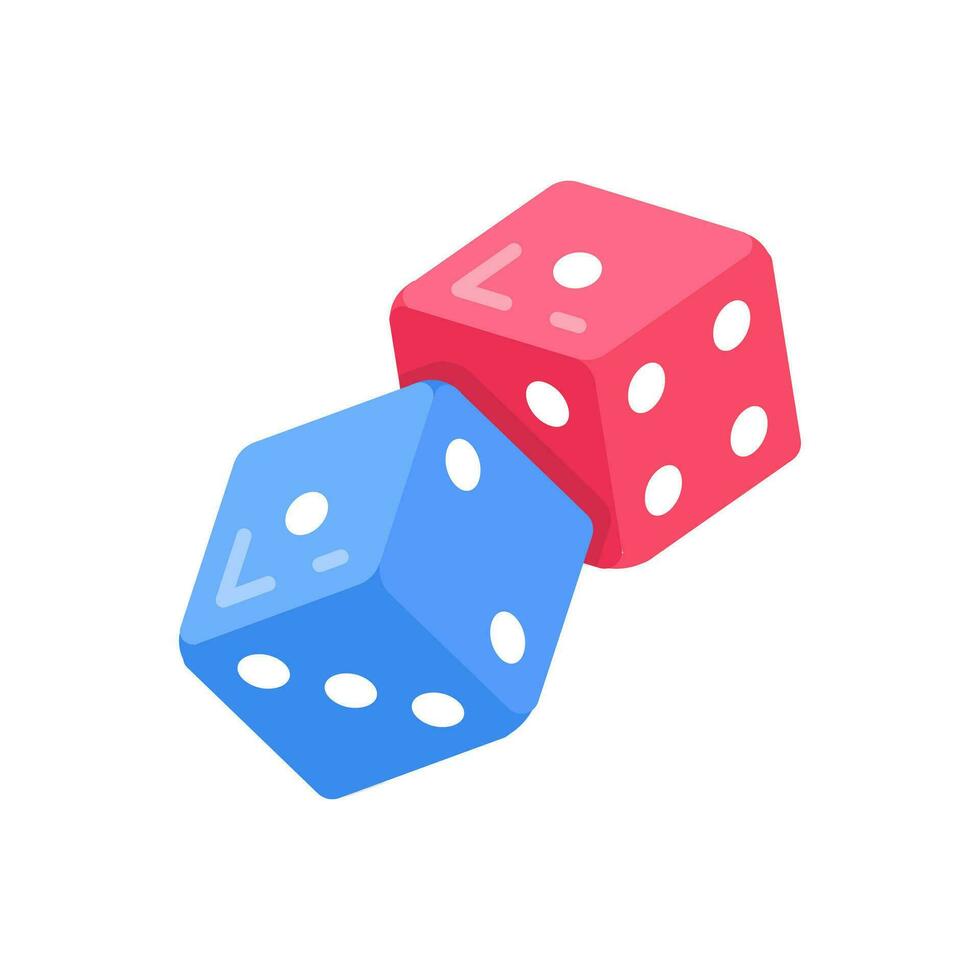 Dice icon in vector. Illustration vector