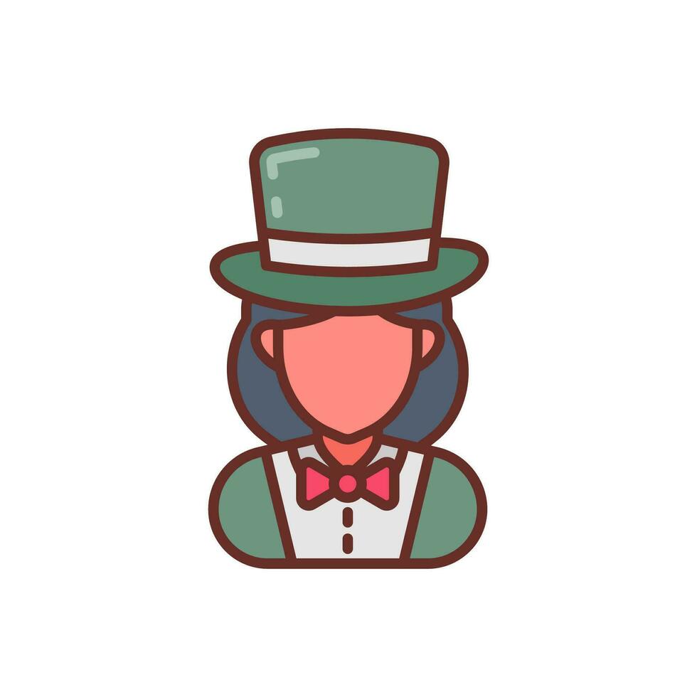 Female Magician icon in vector. Illustration vector