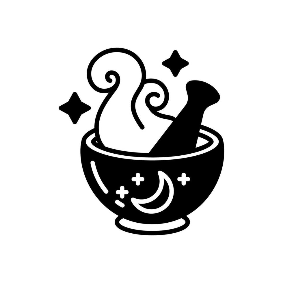 Magic Mortar icon in vector. Illustration vector