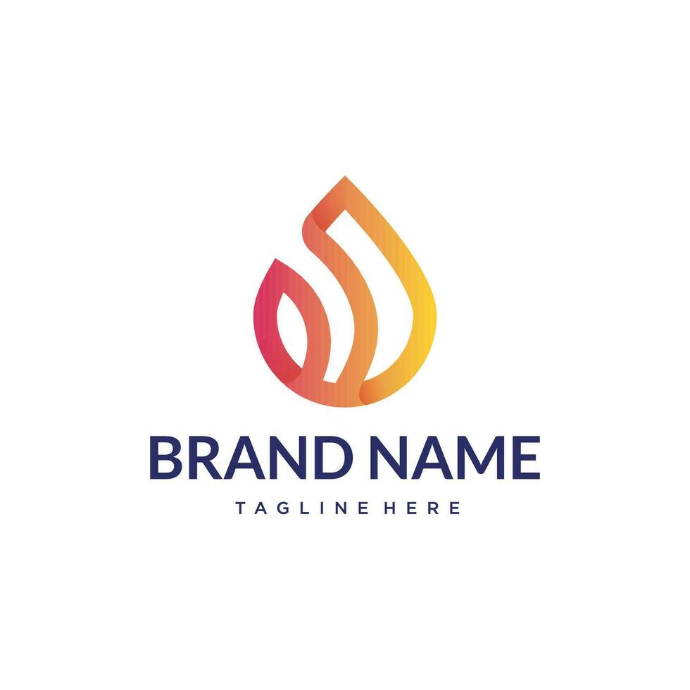 Water Drop logo design vector