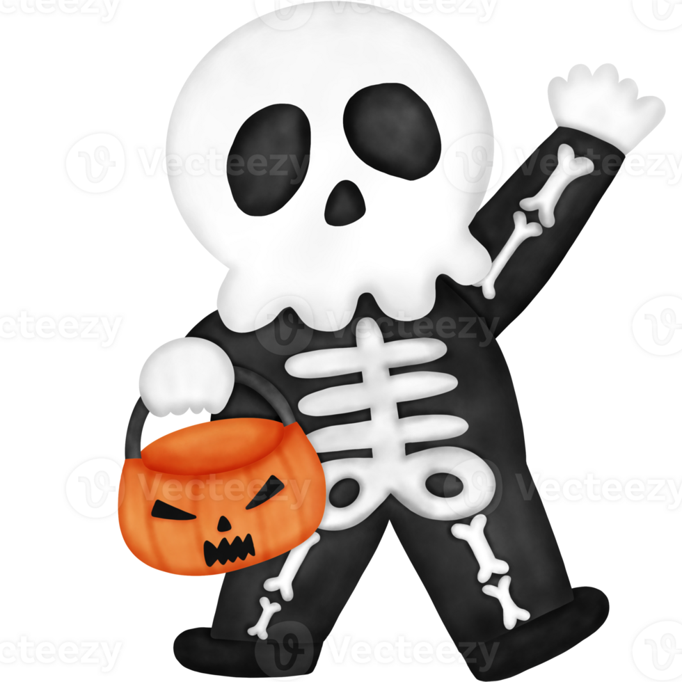 Skeleton Halloween Character png