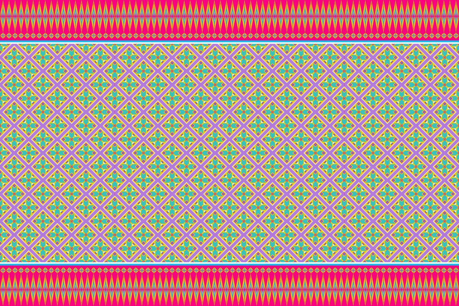 Geometric ethnic pattern traditional Design for background, carpet, wallpaper, clothing, wrapping, Batik, fabric, Vector illustration embroidery style.