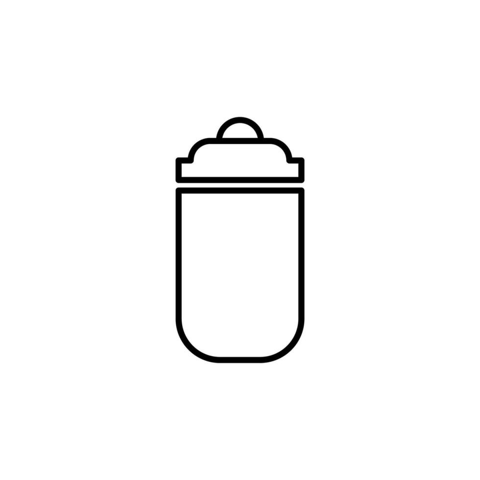 Garbage Can Vector Sign for Shops and Stores. Perfect for web sites, books, stores, shops. Editable stroke in minimalistic outline style