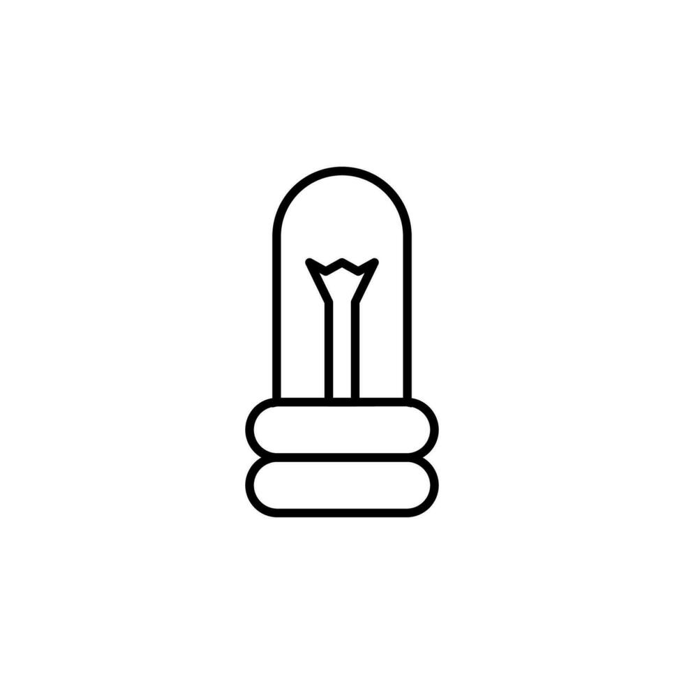 Lamp Vector Linear Symbol. Perfect for design, infographics, web sites, apps.