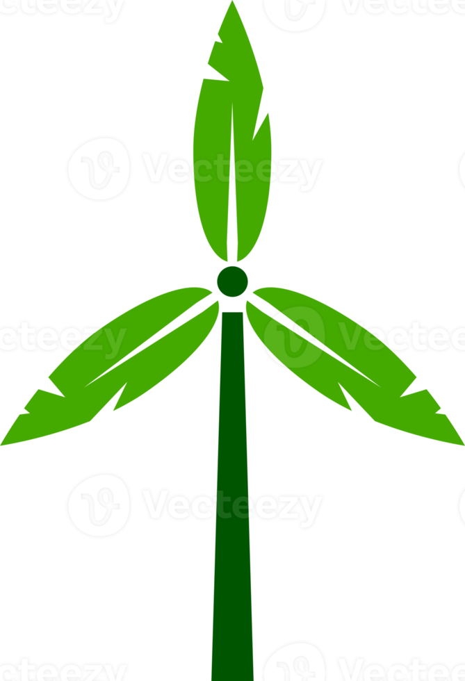 leave tree wind turbine windmill generate electricity png