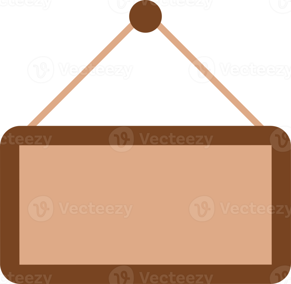 Brown hang sign board icon png