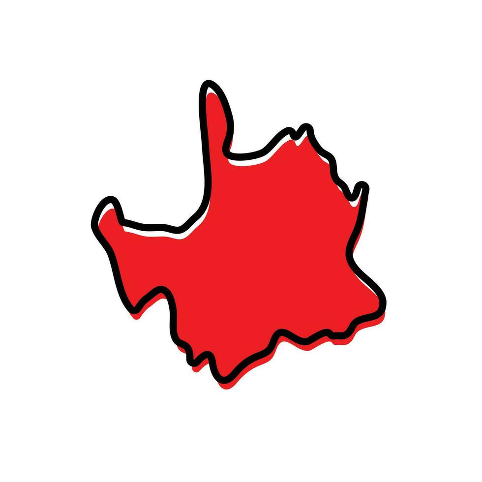 Northern Cape map in vector form. South Africa country state.