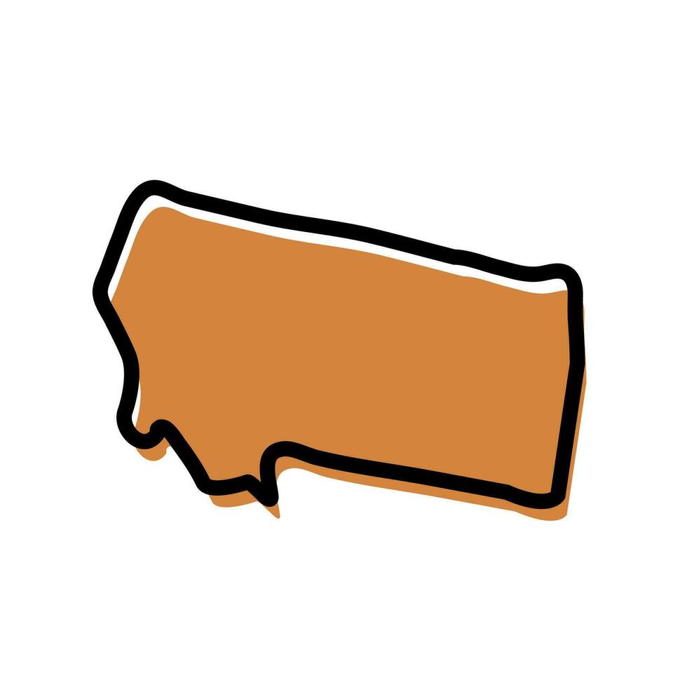 Montana map vector illustration. USA state map.