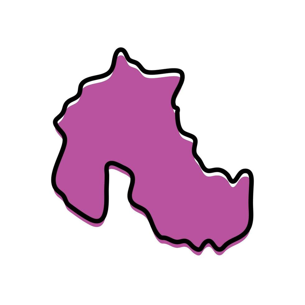 Jujuy state map in vector form. Argentina country state.