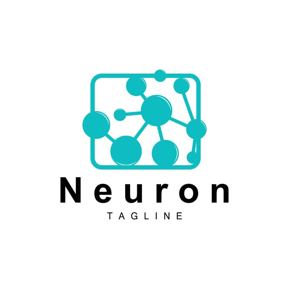 Neuron Logo, Cel Dna Network Vector, And Particle Technology, Simple Illustration Template Design vector