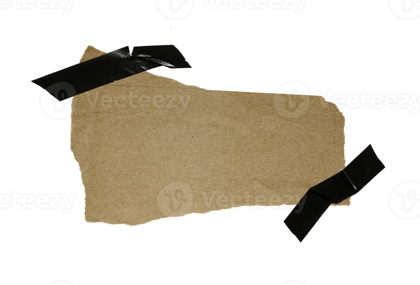 a sheet of paper torn to pieces on transparent background png file