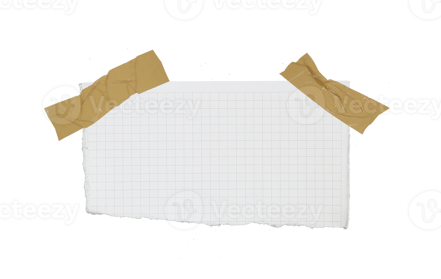 paper has grid lines torn into pieces on transparent background png file