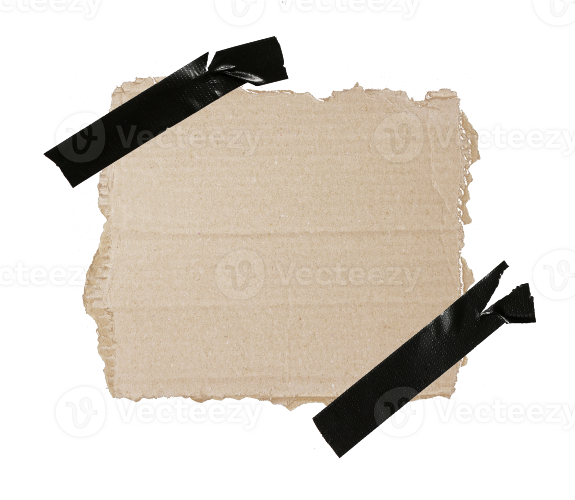 kraft corrugated paper on transparent background png file