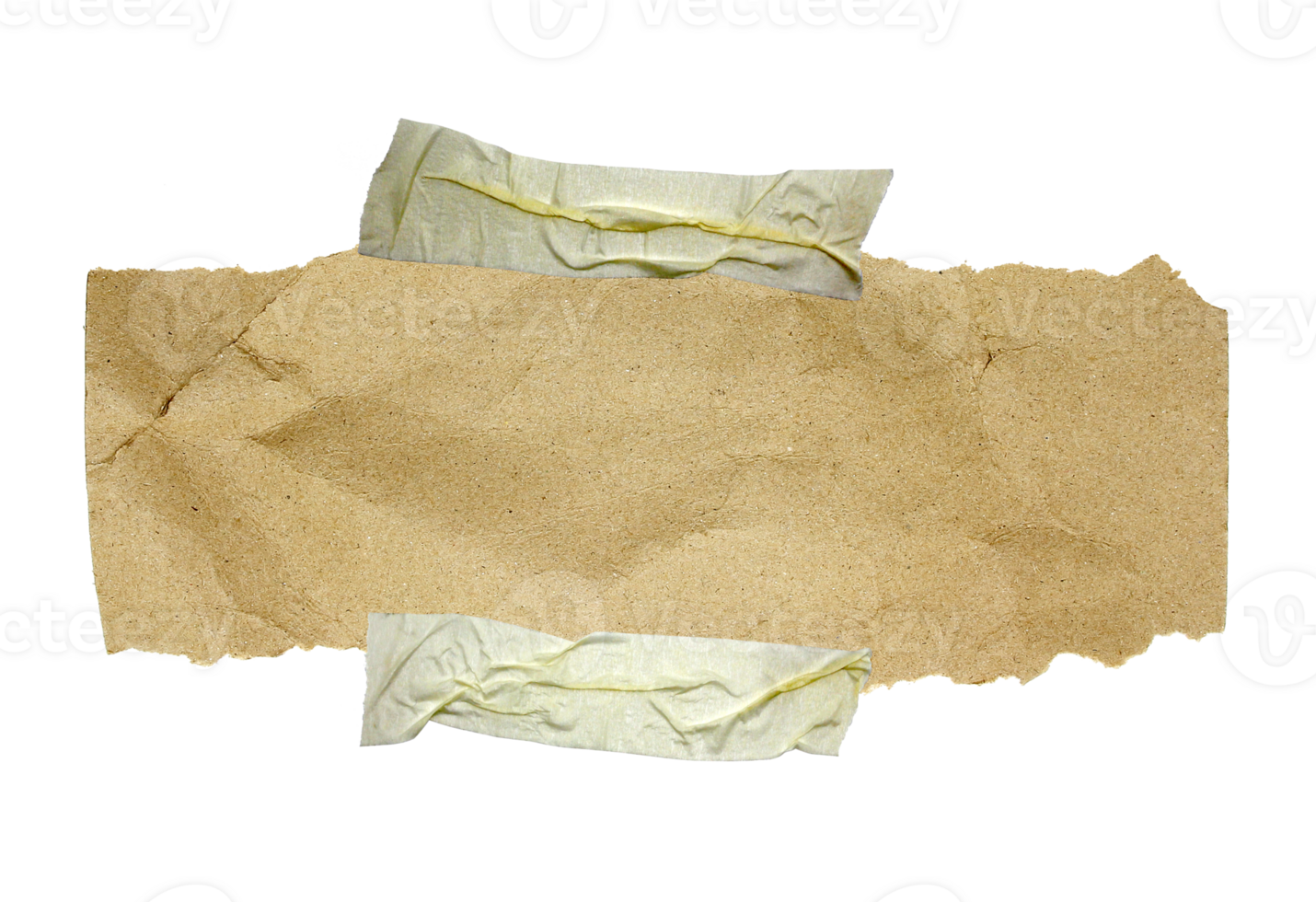 a sheet of paper torn to pieces on transparent background png file