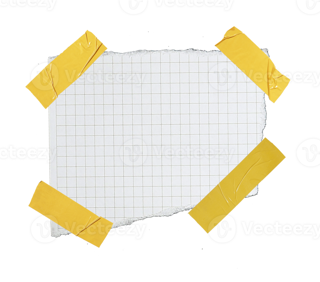 paper has grid lines torn into pieces on transparent background png file
