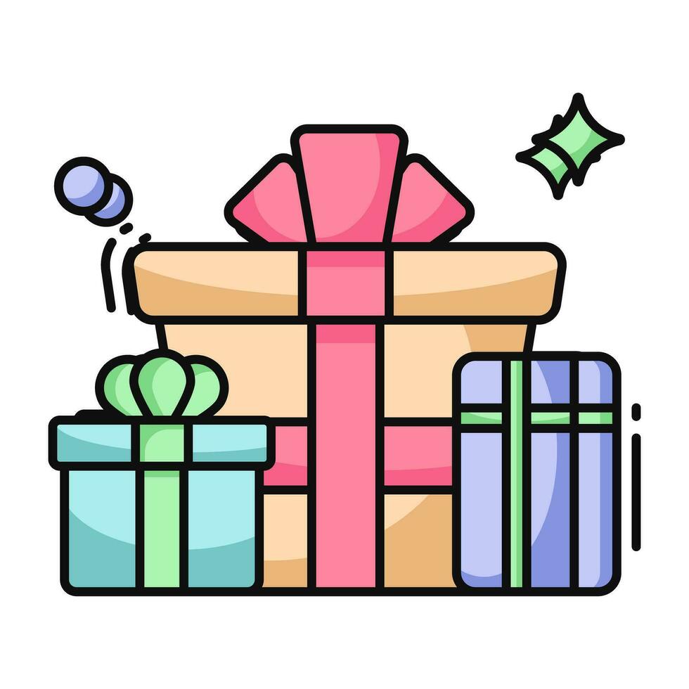 Perfecto diseño icono de regalo cajas vector