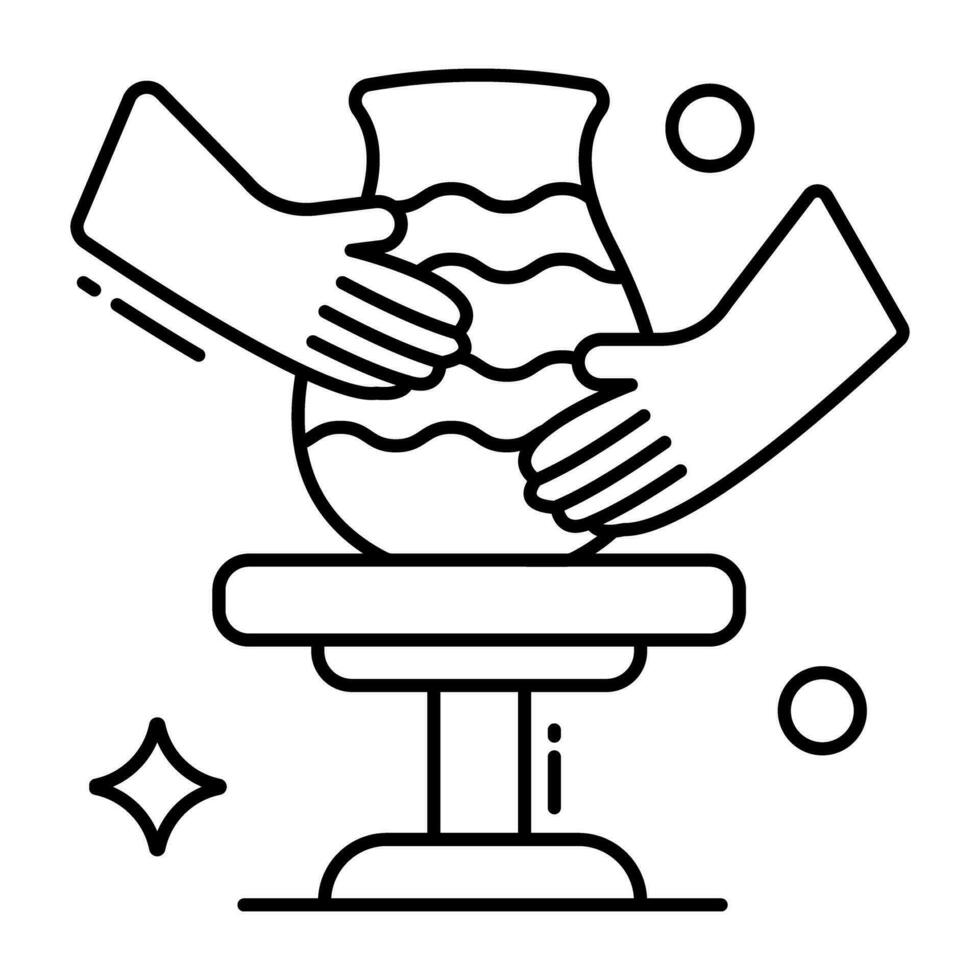 Modern design icon of pottery vector