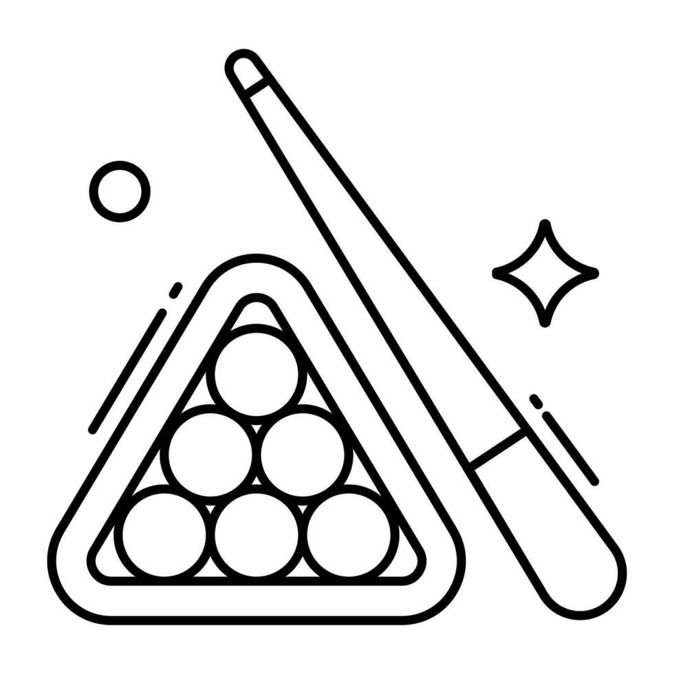 A trendy vector design of billiard cue