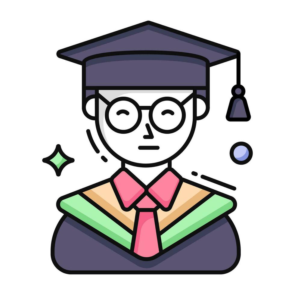 Modern design icon of graduate vector