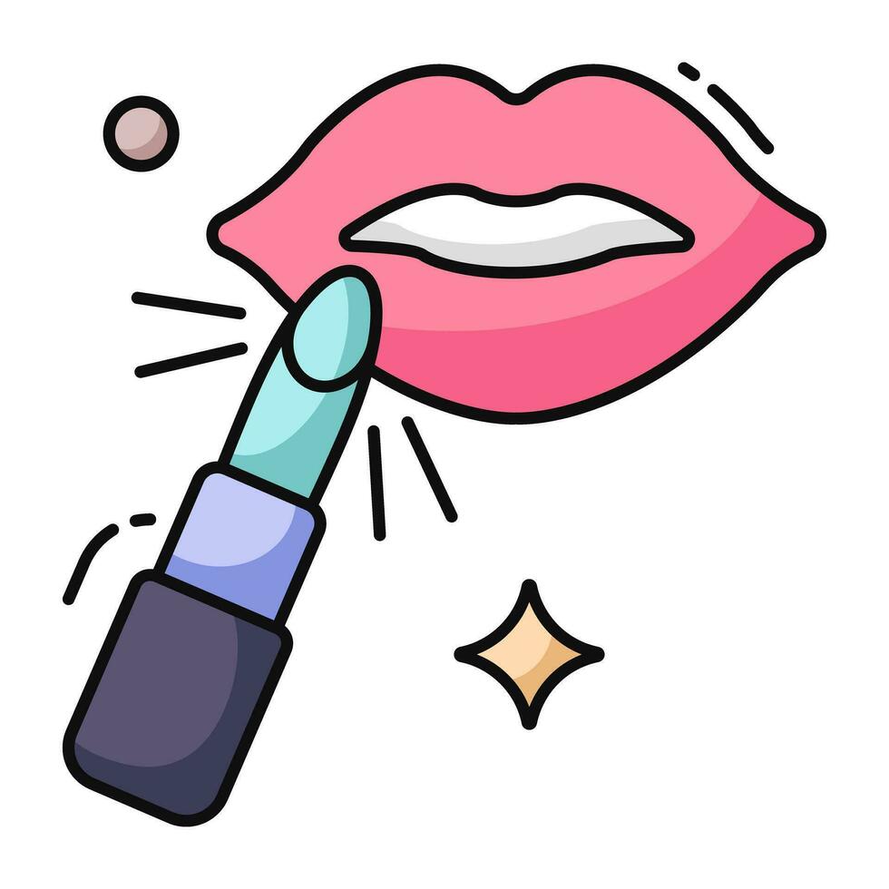 Trendy design icon of makeup accessories vector