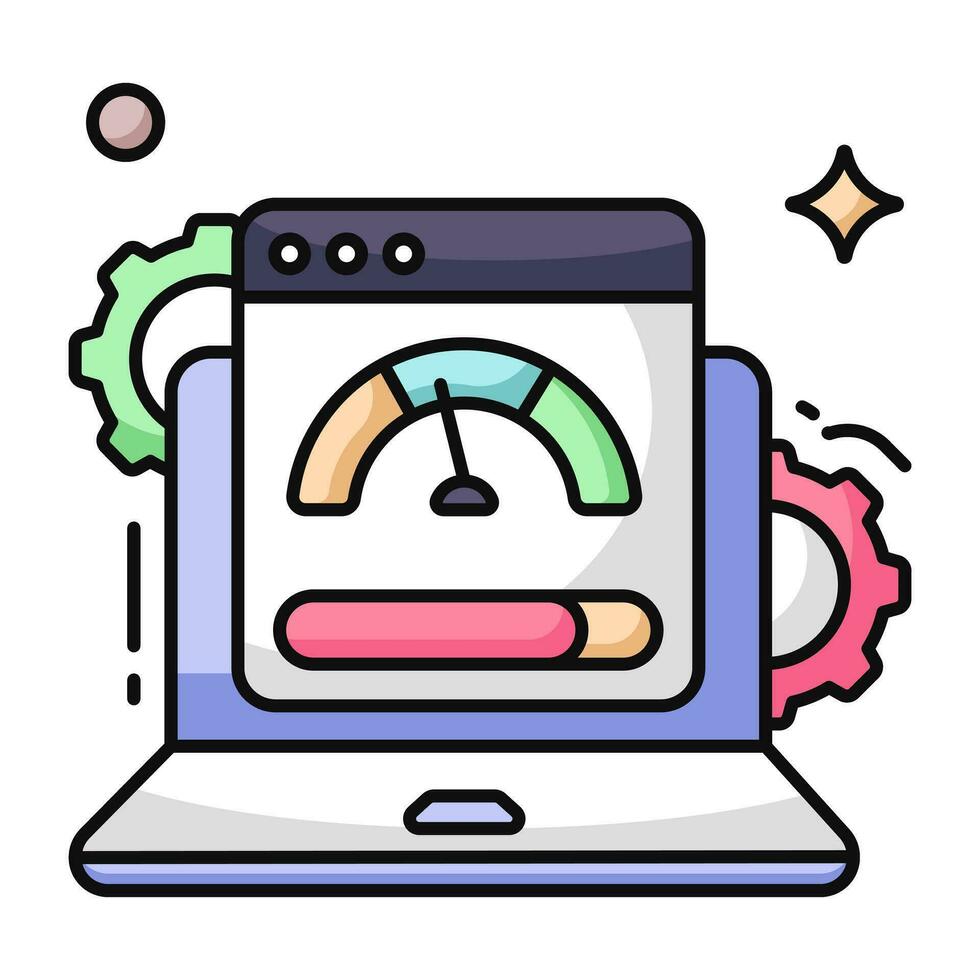 Modern design icon of web speed optimization vector