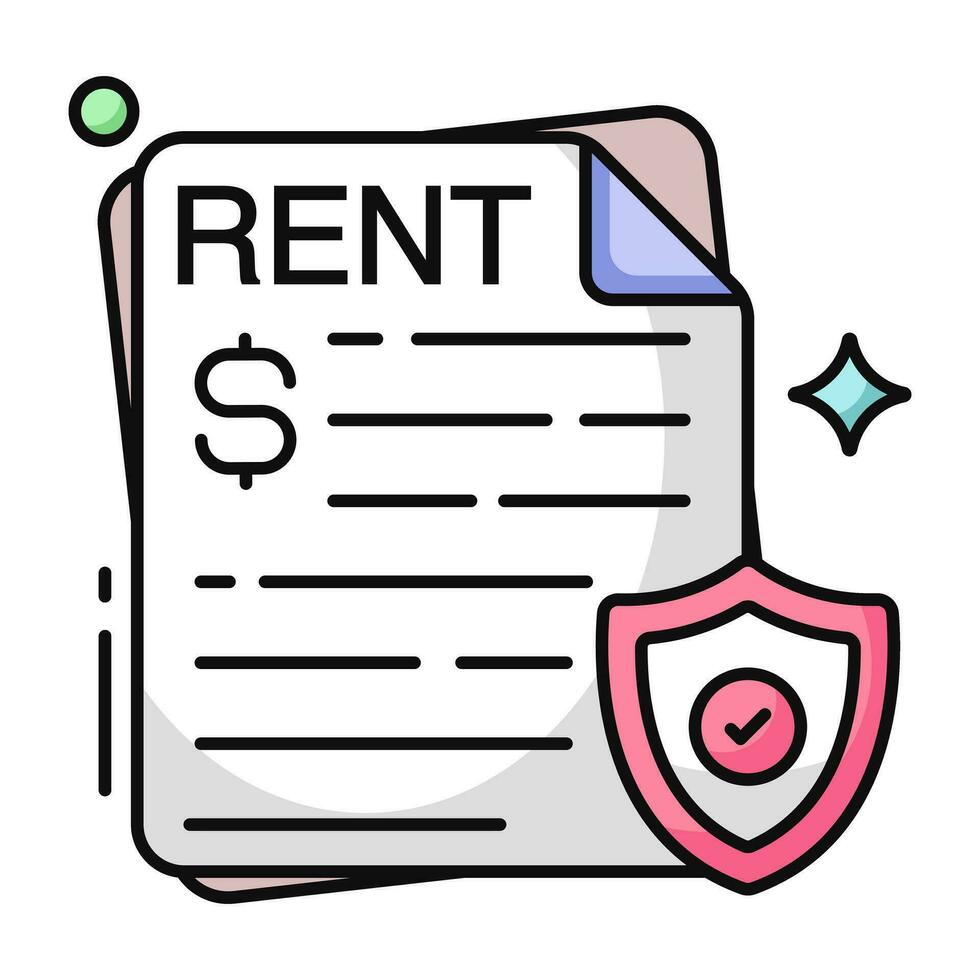 A unique design icon of rent paper vector