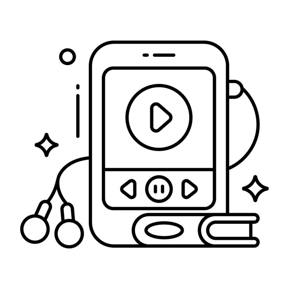 Trendy vector design of listening mobile video