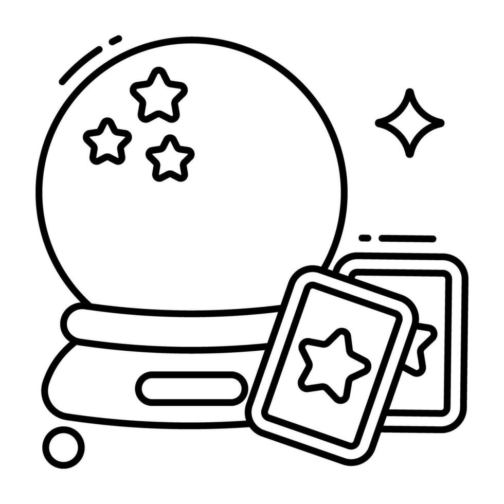 Creative design icon of magic ball vector