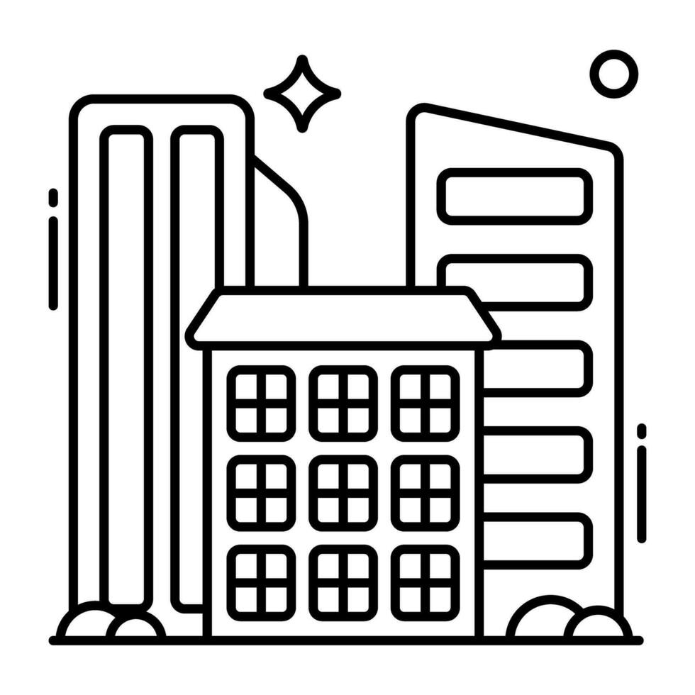 icono de diseño moderno de edificio comercial vector