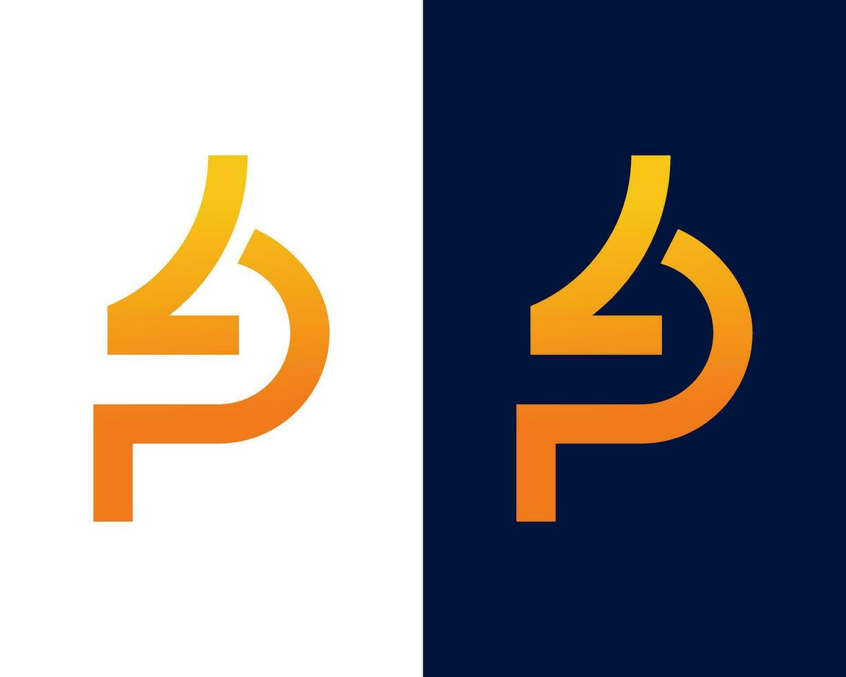 Letter P7 Modern monogram logo design template vector