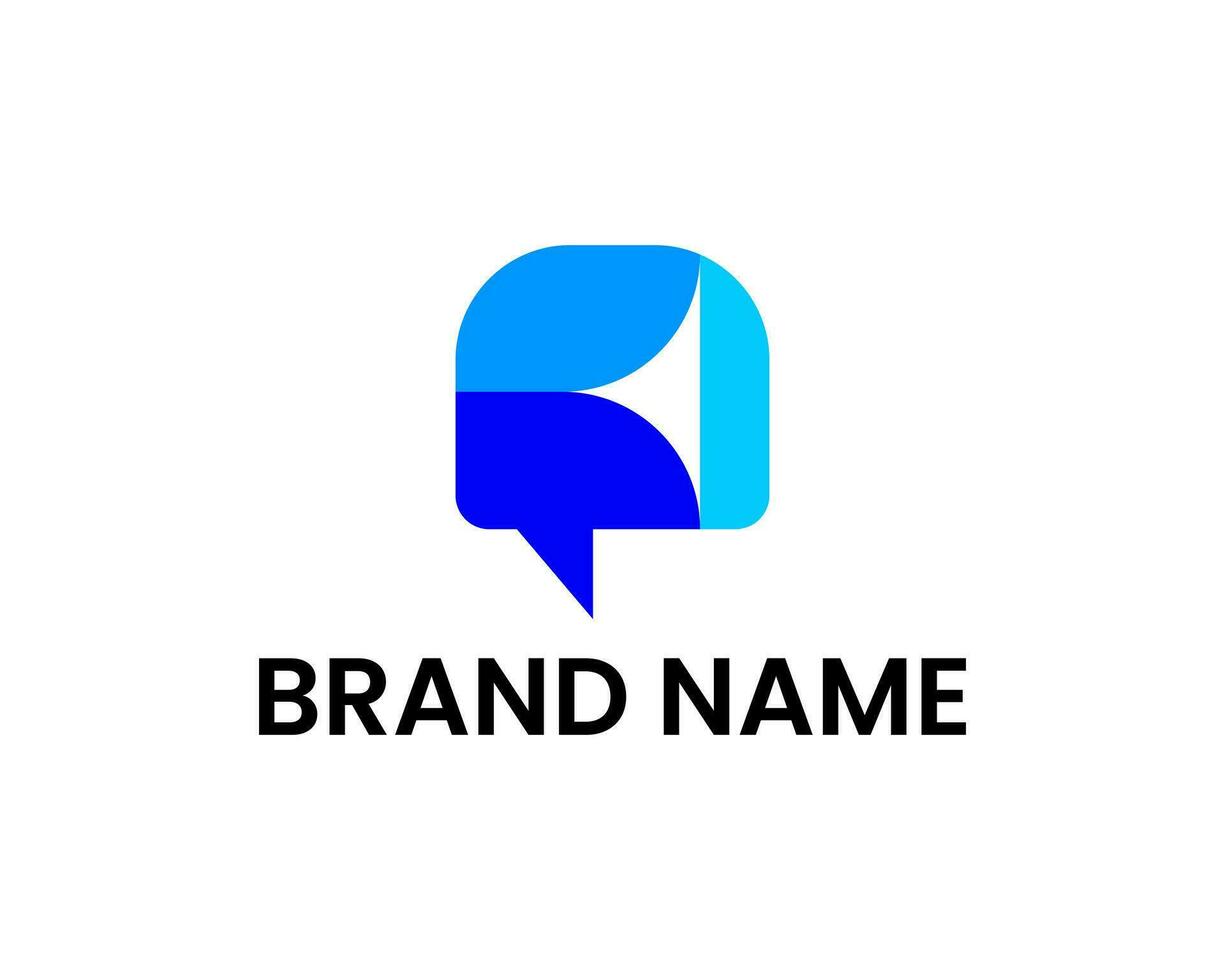 Abstract Brain icon logo design, Chat icon logo, D chat icon logo, Modern human brain icon logo vector