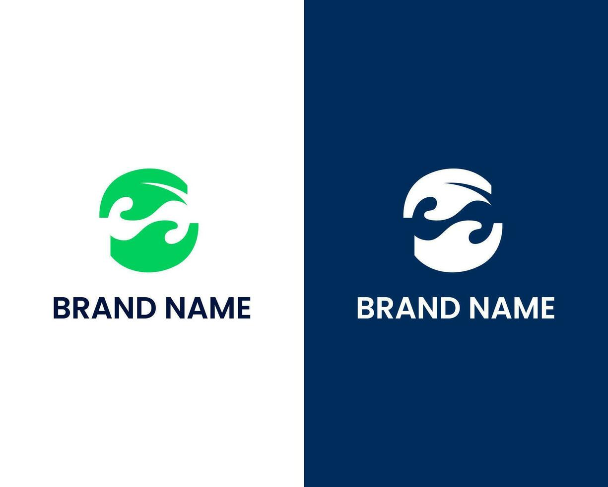 Eco with hand farm logo design concept vector