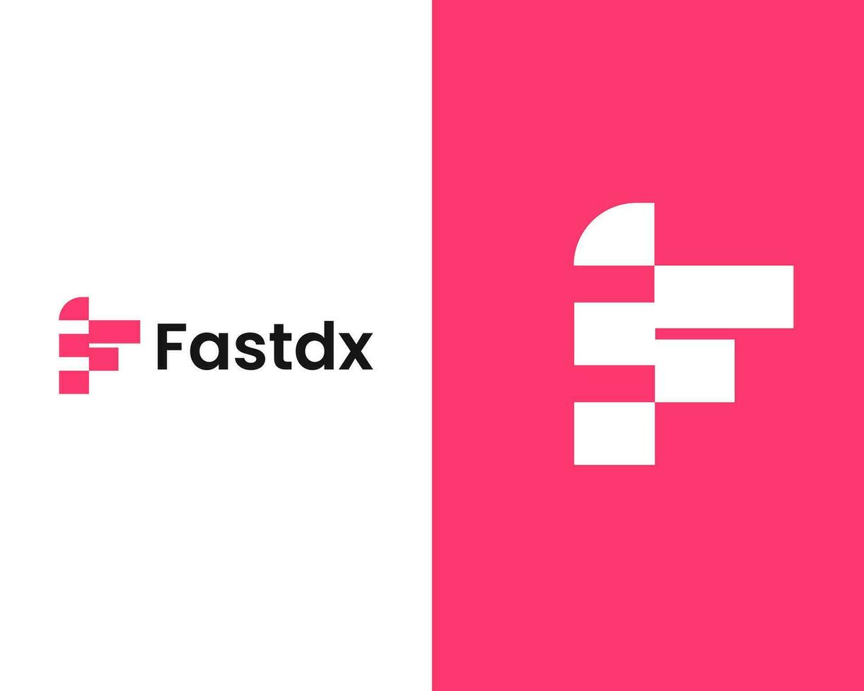 Abstract FD, DF letter logo design for business vector