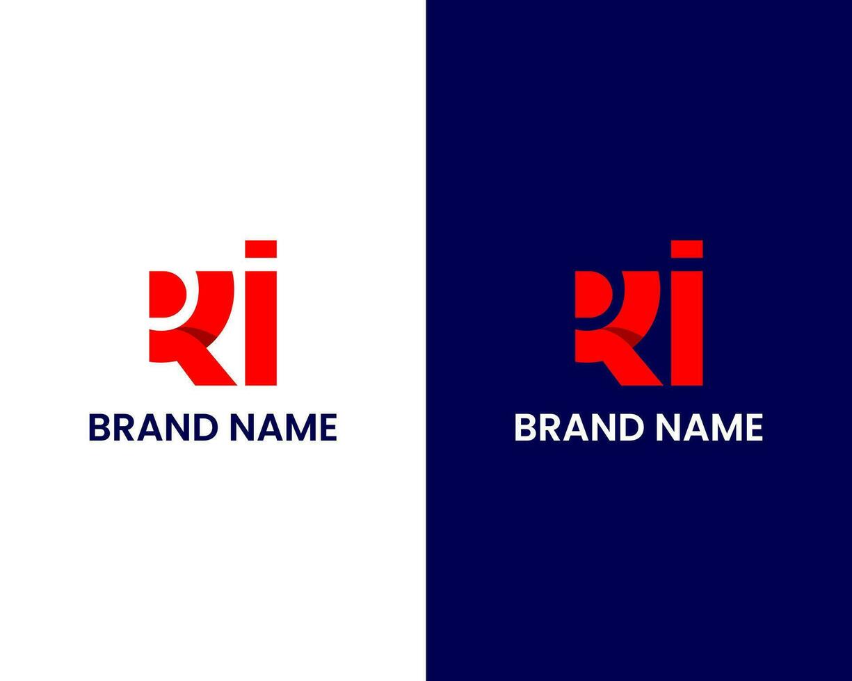 DRI letter logo, DR monogram logo, RI letter logo design vector