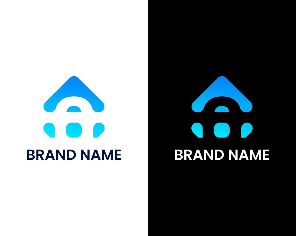 AU with Bank icon modern logo design vector
