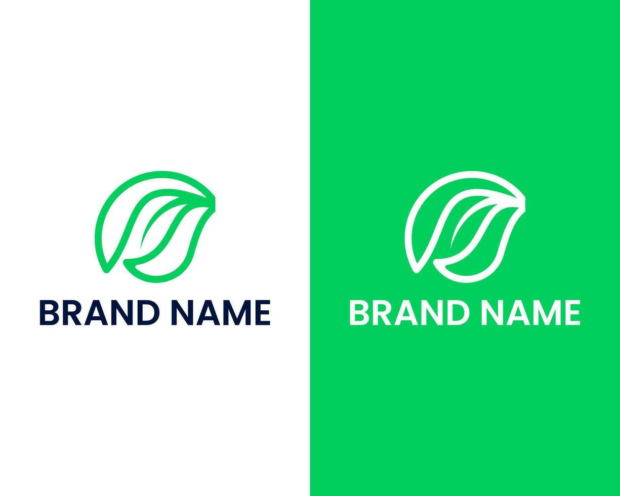 P with leaf icon modern, minimalist, unique and creative logo design for farm vector