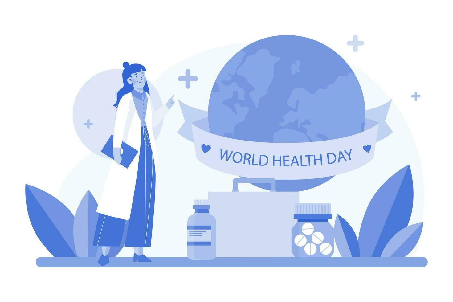 World Health Day Concept vector