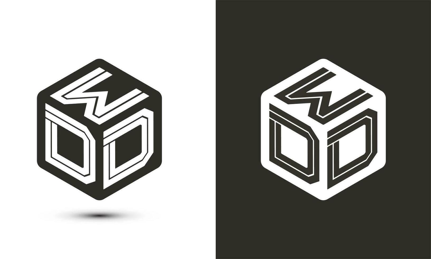 WDD letter logo design with illustrator cube logo, vector logo modern alphabet font overlap style.