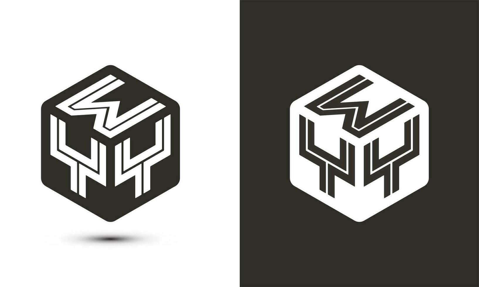 WYY letter logo design with illustrator cube logo, vector logo modern alphabet font overlap style.