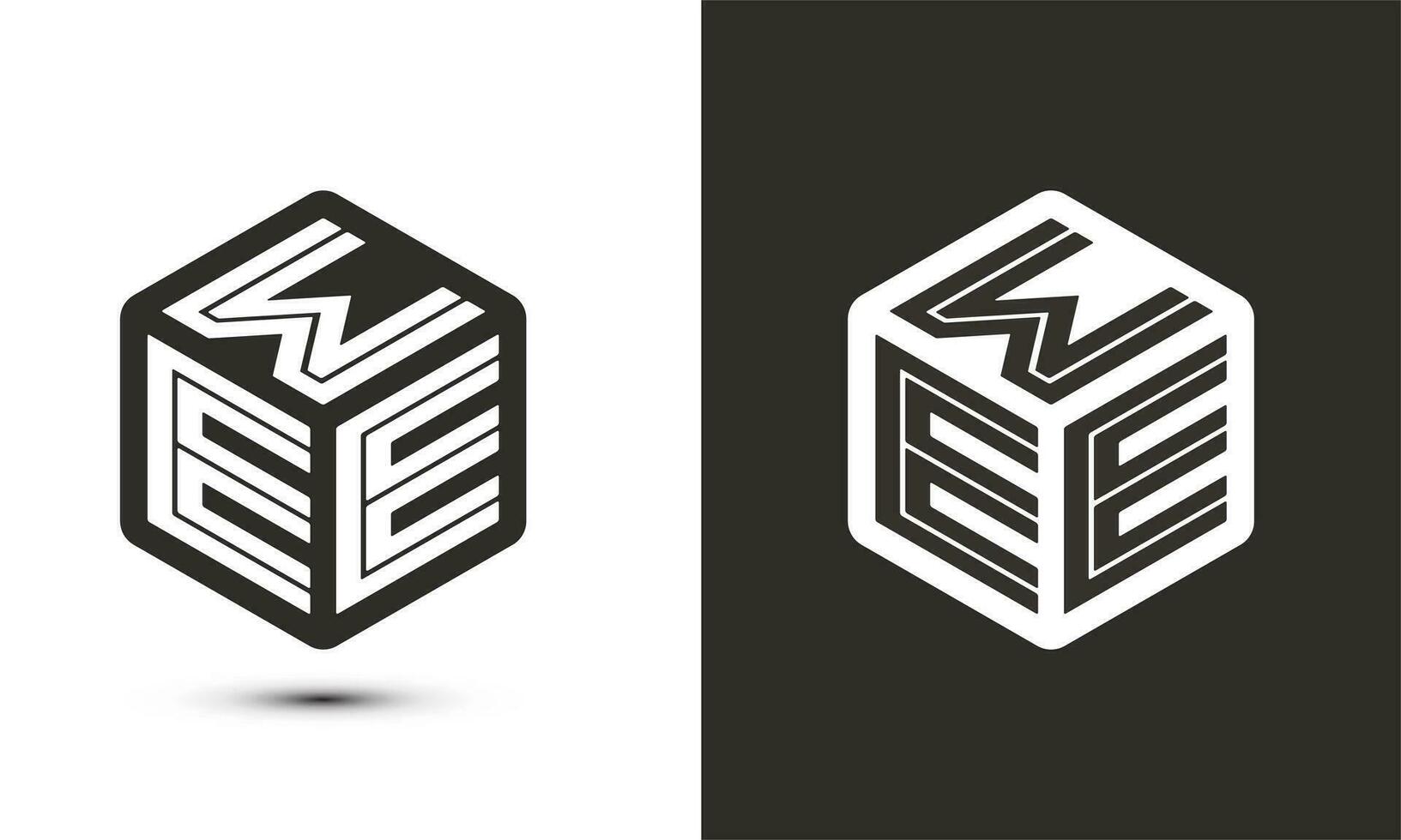 pequeñito letra logo diseño con ilustrador cubo logo, vector logo moderno alfabeto fuente superposición estilo.