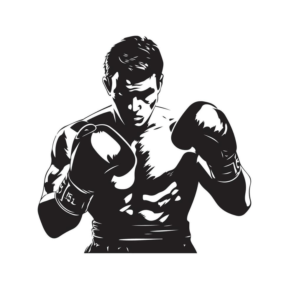 Boxer imagen vector, ilustración, arte, diseño vector