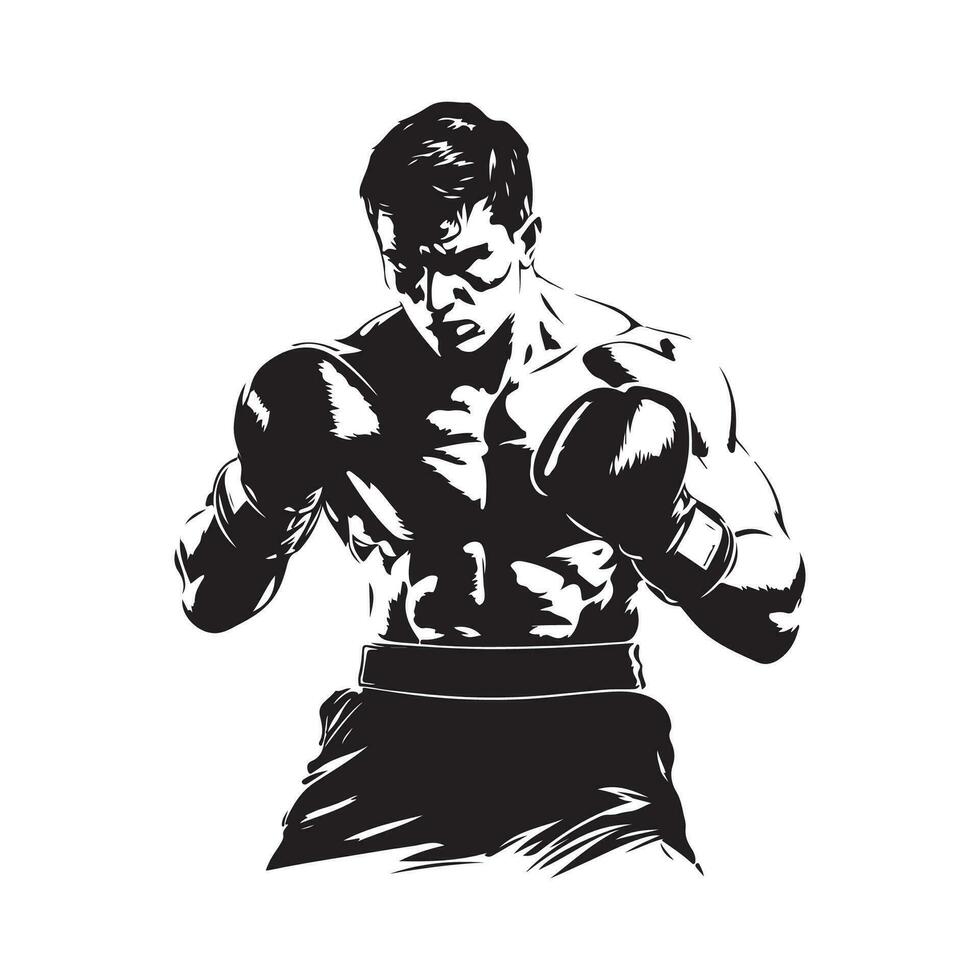 Boxer image Vector, Illustration, Art, Design vector