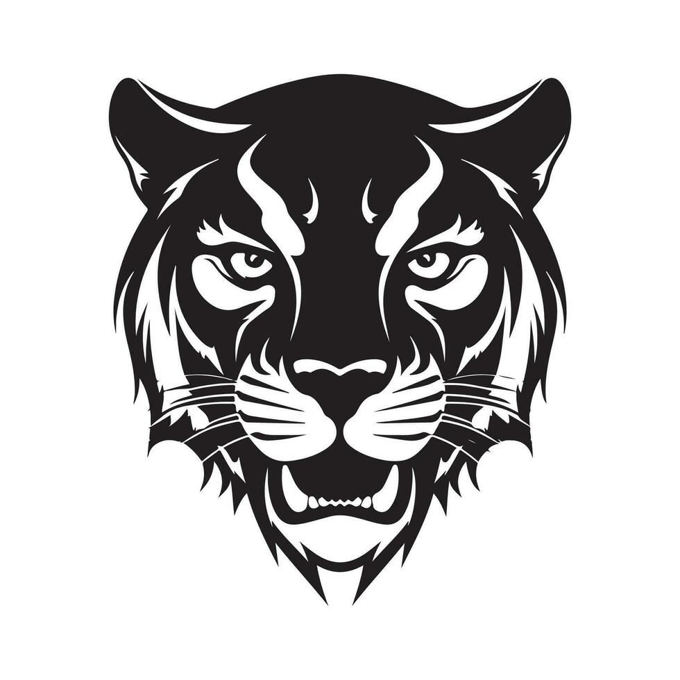 Tigre cabeza vector imagen, diseño y logo