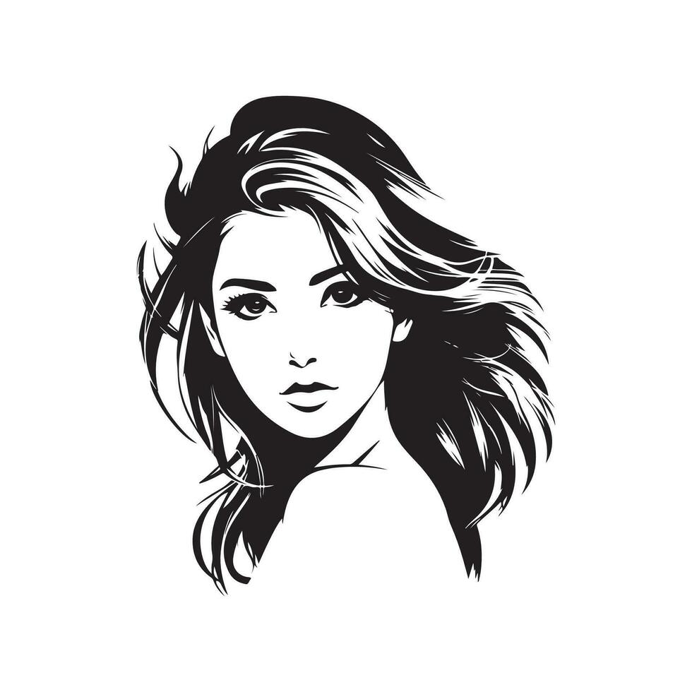 Beautiful Girl Vector Image, Art and Illustration