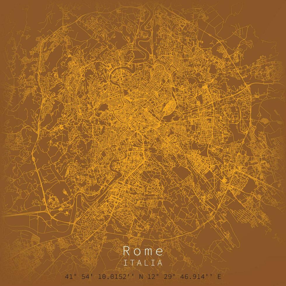 Rome city Urban Streets Roads Map vector