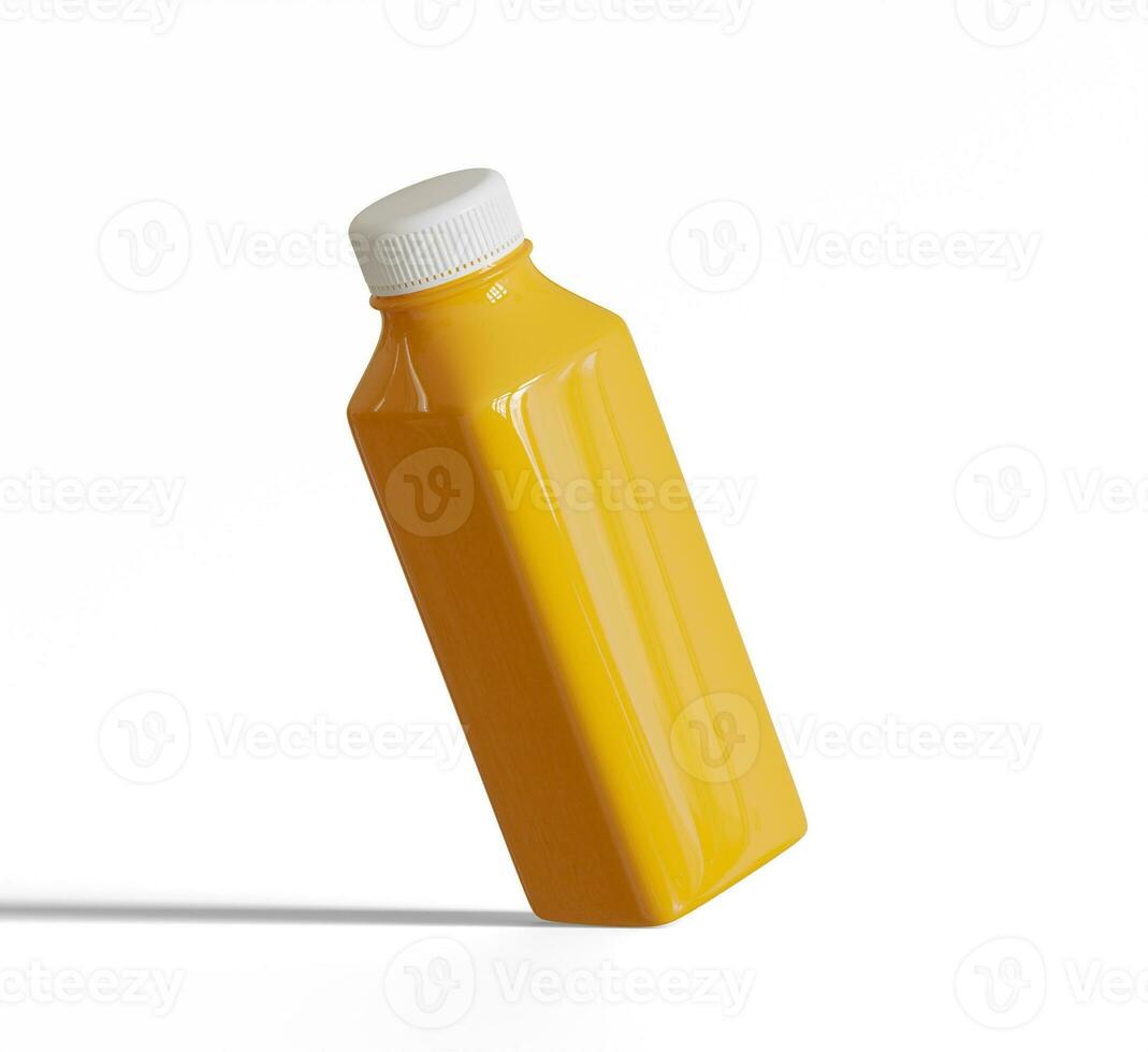 Orange juice or Smoothie Juice Bottle Illustration 3D Render photo