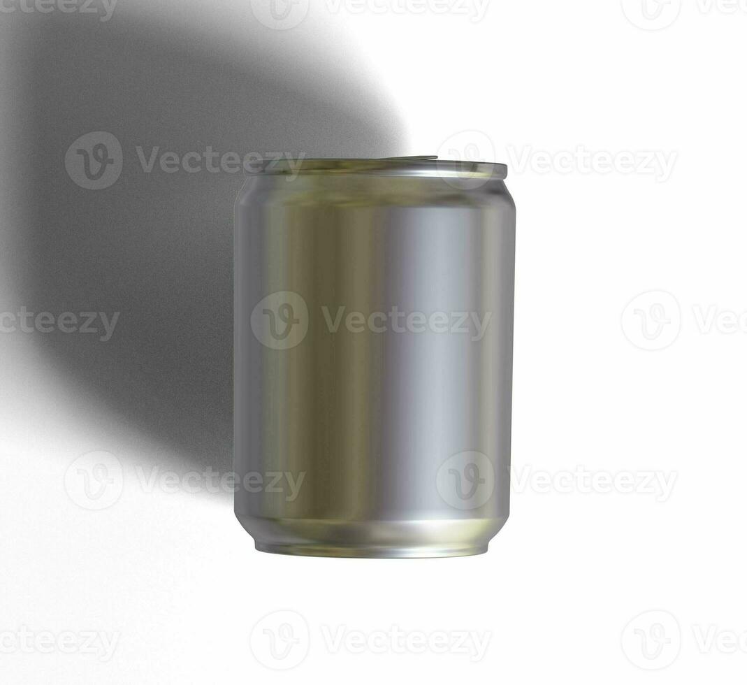 Small size or Mini size soda can with a metalic texture and realistic render 3D photo